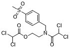 Acetic acid, dichloro-, 2-(2,2-dichloro-N-(p-(methylsulfonyl)benzyl)acetamido)ethyl ester 3653-50-7